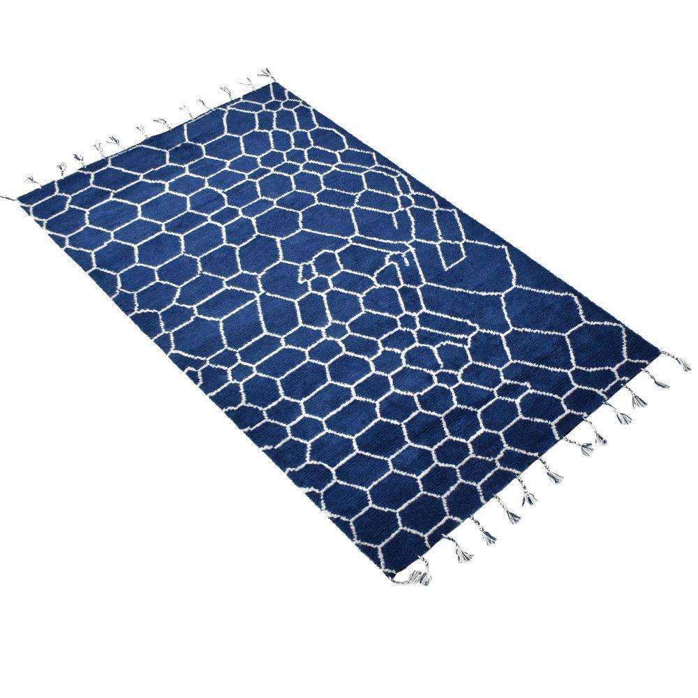 Marine Woven Wool 6X9 Rug 