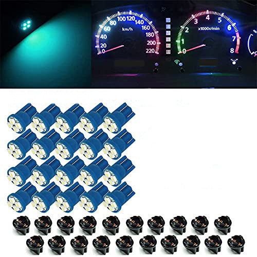 T10 #168 #194 12V LED instrument Panel Dash Cluster Light Bulb with 1/2" Twist Lock Socket 