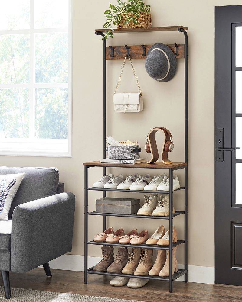VASAGLE Hall Tree with Shoe Bench 