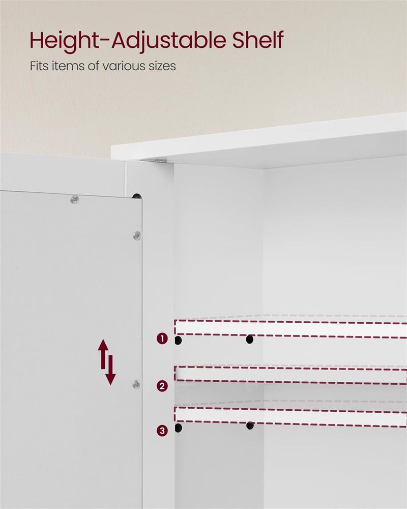 VASAGLE Bathroom Cabinet with Mirror 