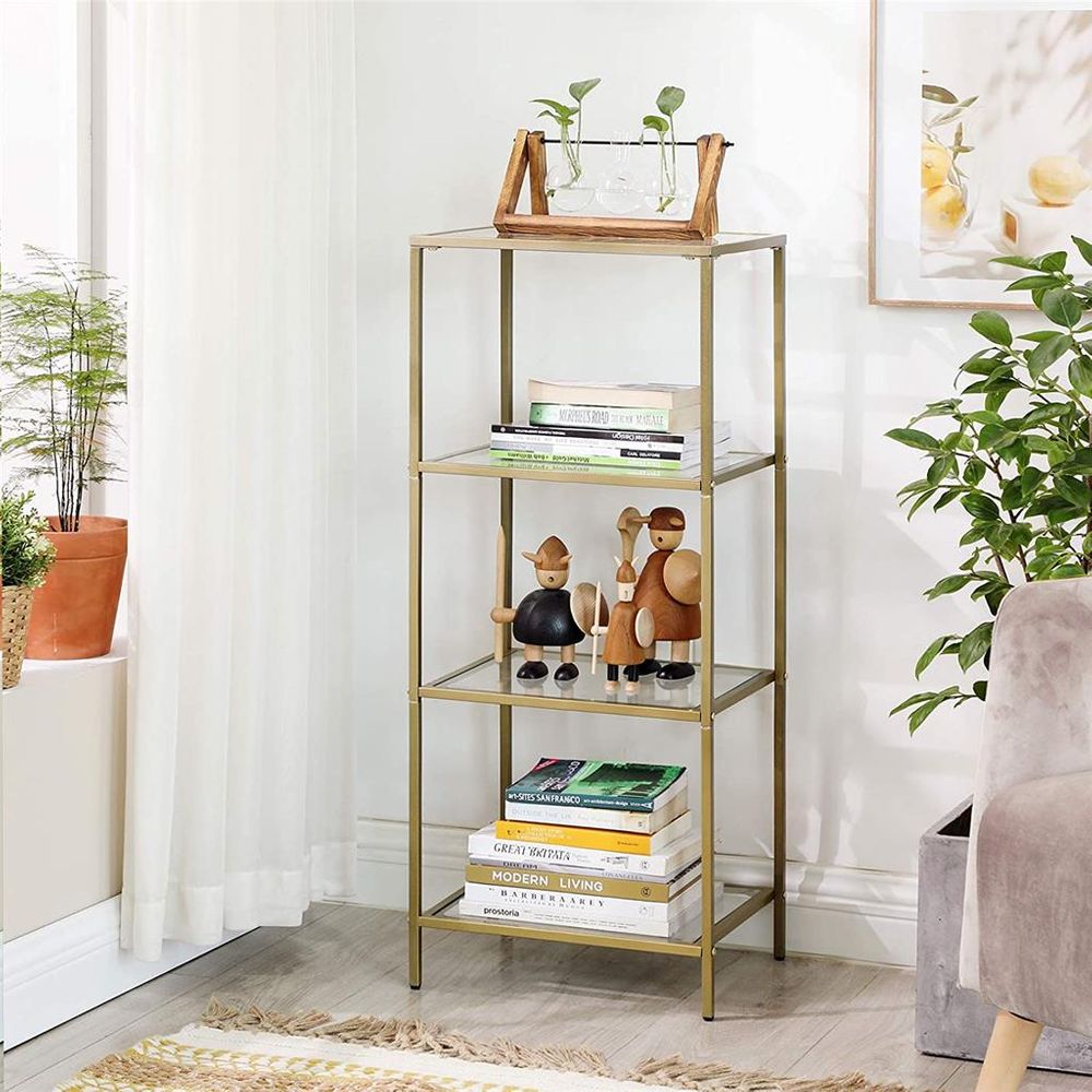 VASAGLE Bookcase, Slim Shelving Unit 