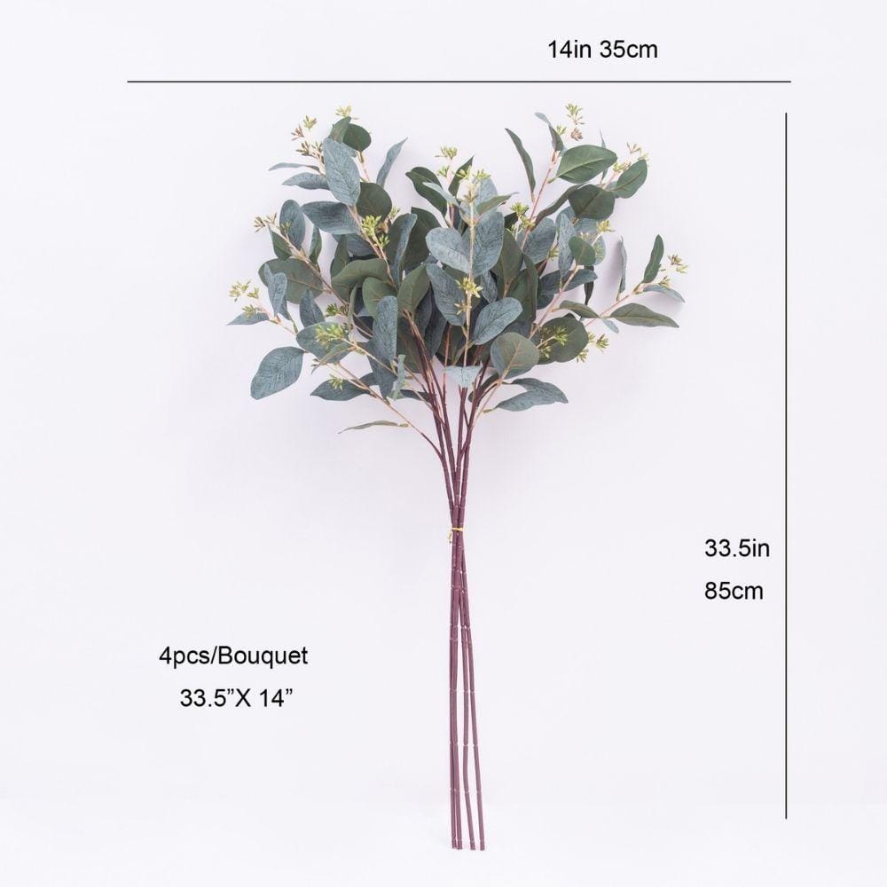 Faris Faux Eucalyptus Bouquet 33.5'' X 14'' (Set Of 4) 