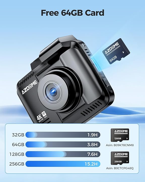 AZDOME GS63H Pro Front and Rear Dash Cam 