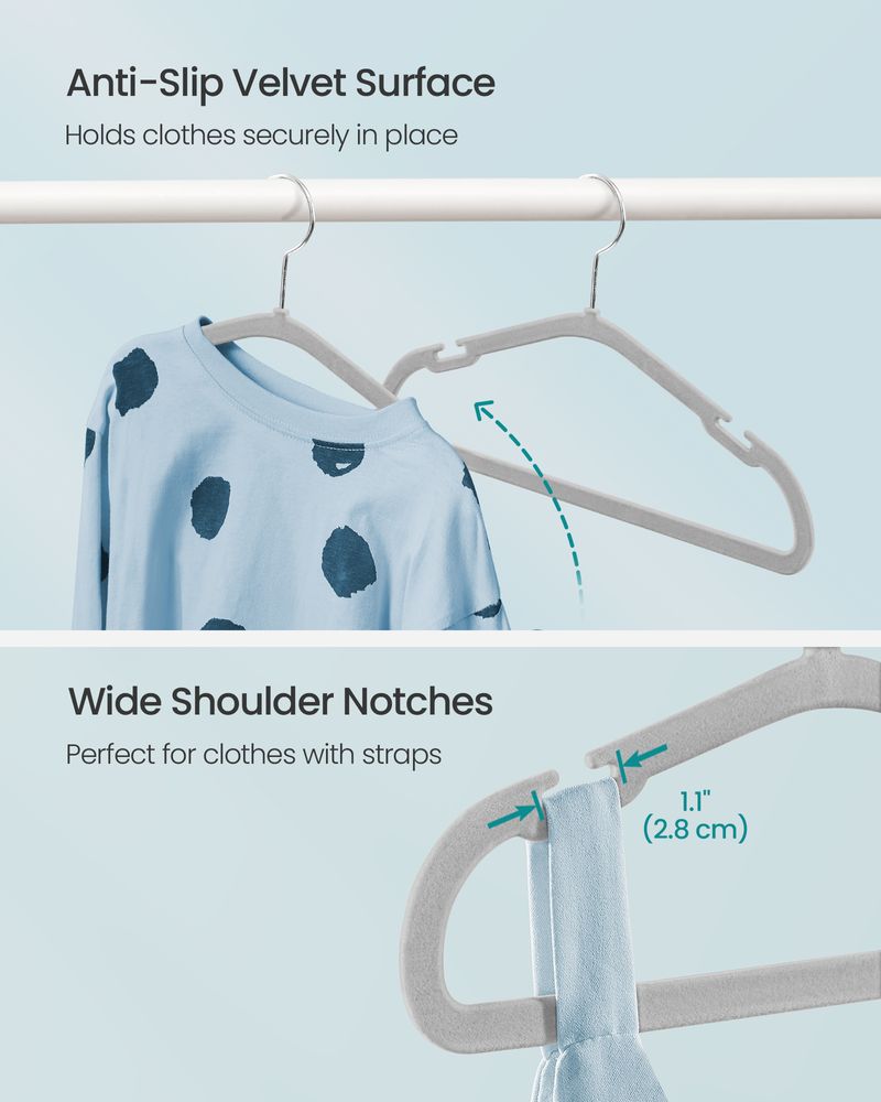 SONGMICS Kids Hangers 50 Pack 