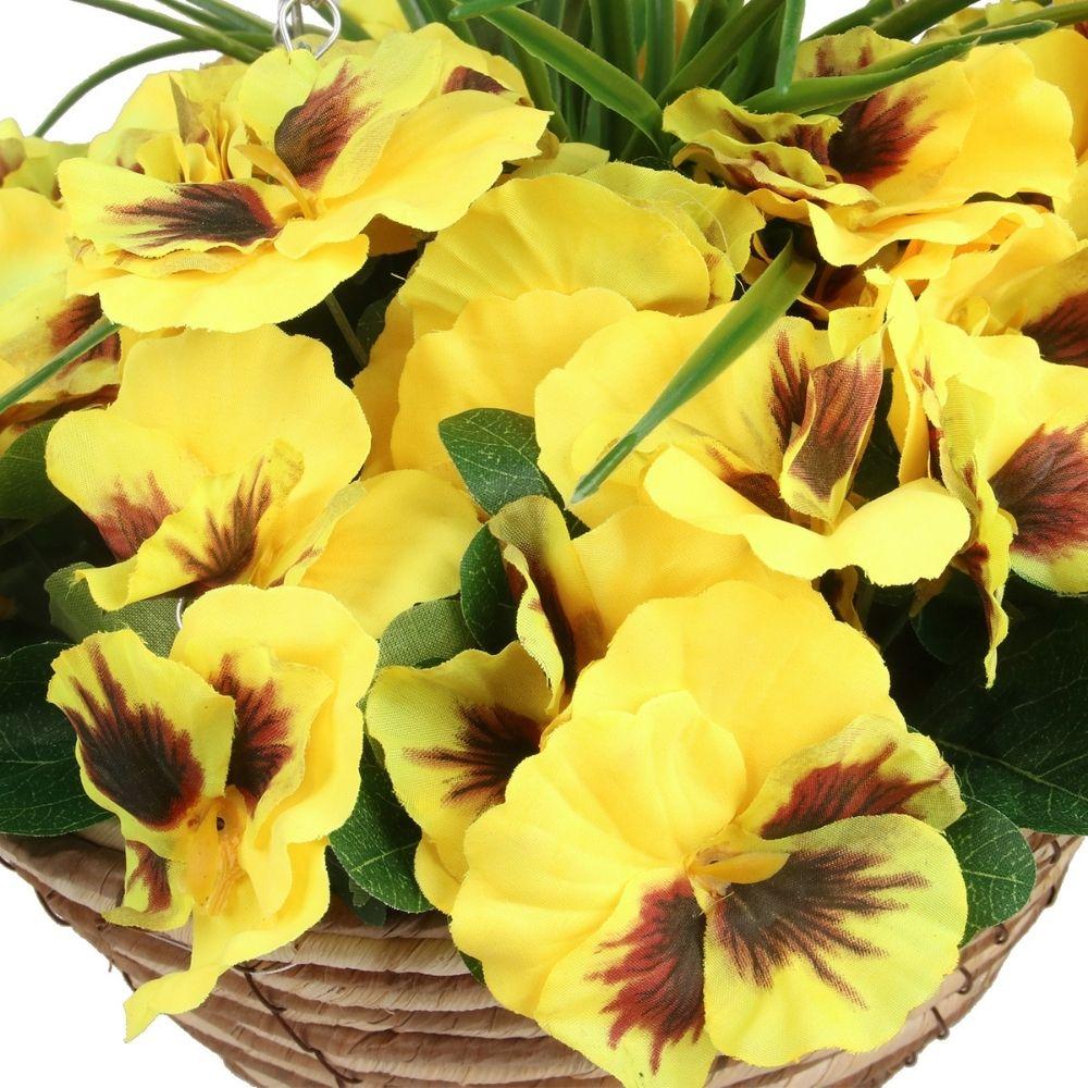 Grace Artificial Floral Arrangement In Hanging Basket 