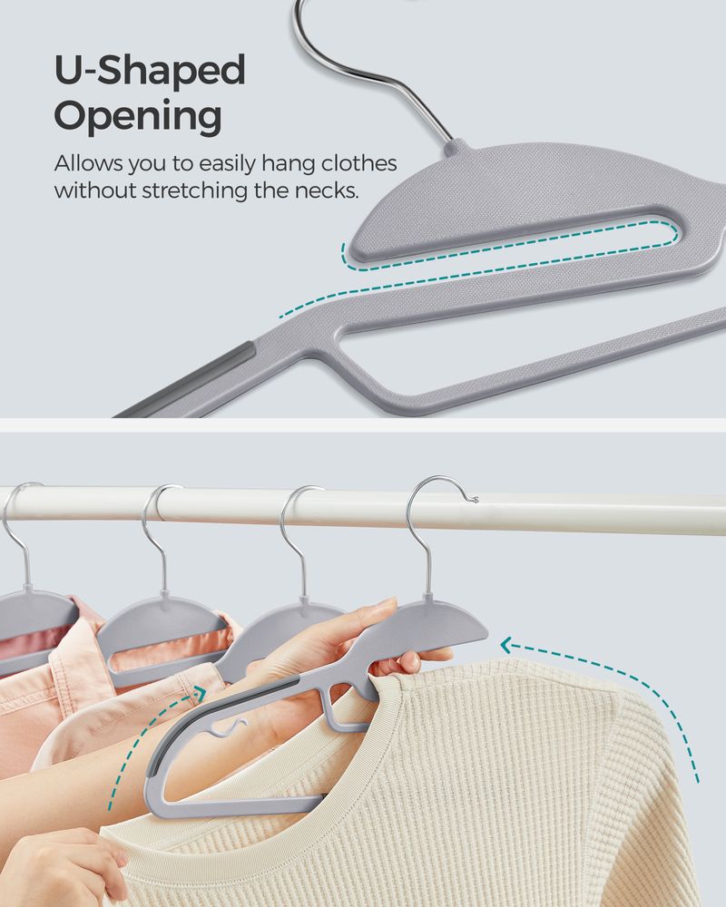 SONGMICS Heavy-Duty Plastic Suit Hangers 