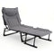 3 in 1 Folding Camping Cot and Comfy Padded Convertible Single Sofa Chair-Gray