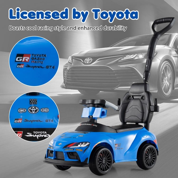 3-in-1 Toyota Licensed Foot-to-Floor Stroller Sliding Walking Toy-Blue
