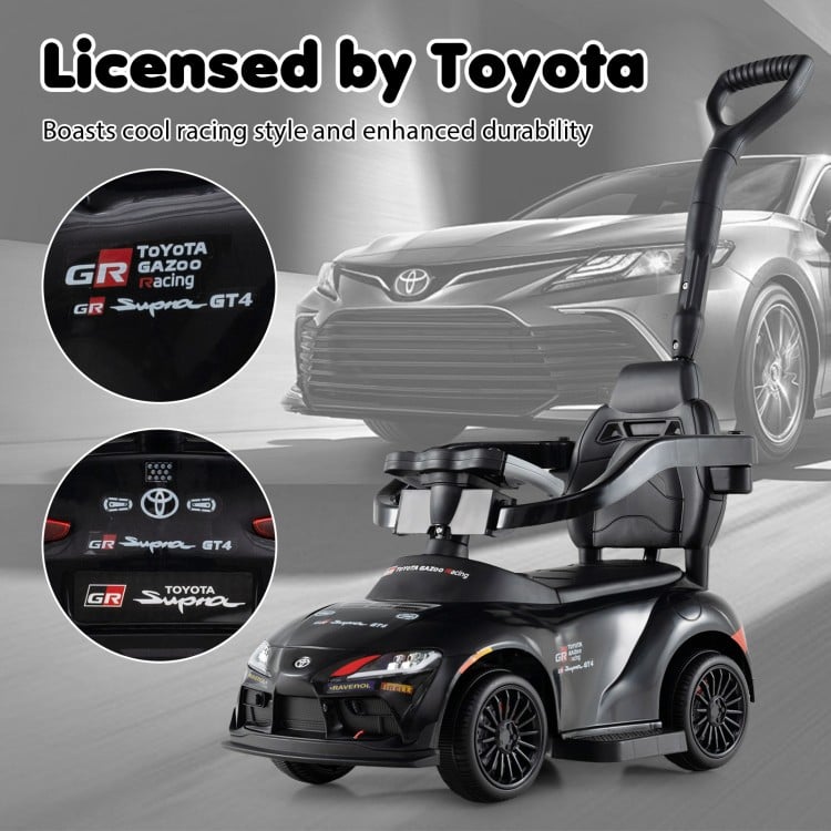 3-in-1 Toyota Licensed Foot-to-Floor Stroller Sliding Walking Toy-Black