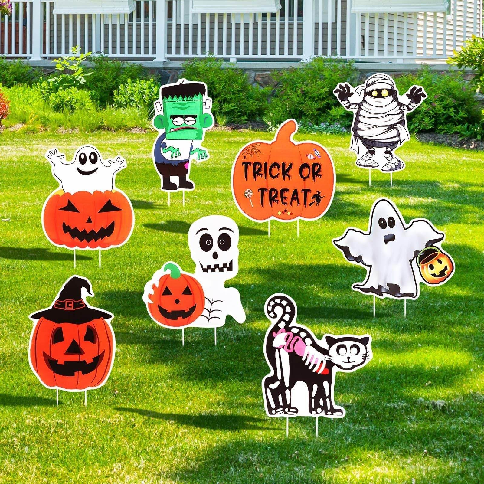 METBOU Halloween Decoration Outdoor Set Of 8 Halloween Decoration Patio Ornaments-Selling On Amazon Is Prohibited 