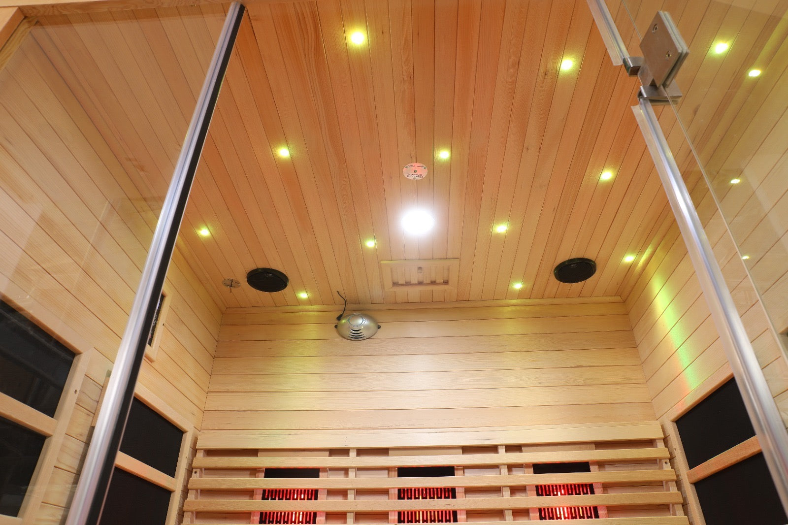 Blisspod, Venetian, Full Spectrum Indoor Premium Canadian Hemlock Ultra Low EMF Sauna, 11 Heaters & Chromotherapy– 3 Person 
