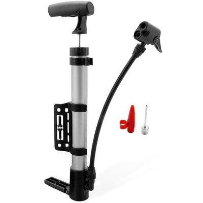 Mini Bike Pump Portable Bicycle Tire Inflator Ball Air Pump w/ Mount Frame For Mountain Road Bike 