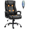 Massage Office Chair, High Back Executive Office Chair with 6-Point Vibration, Timer, Adjustable Height, Swivel Seat and Rocking Function, Black