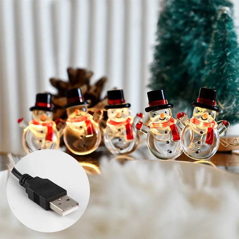 Christmas Christmas Snowman Modeling Decorative String Lights 