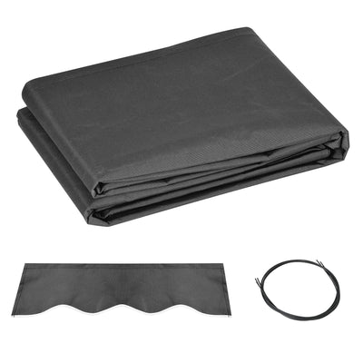 Outsunny Retractable Awning Fabric Replacement 10'x8' Outdoor Sunshade Canopy UV Protection Grey 