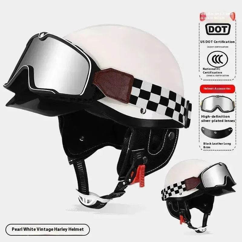 3C Certified Electric Sports Motorcycle Bike Retro Helmet Men And Women 