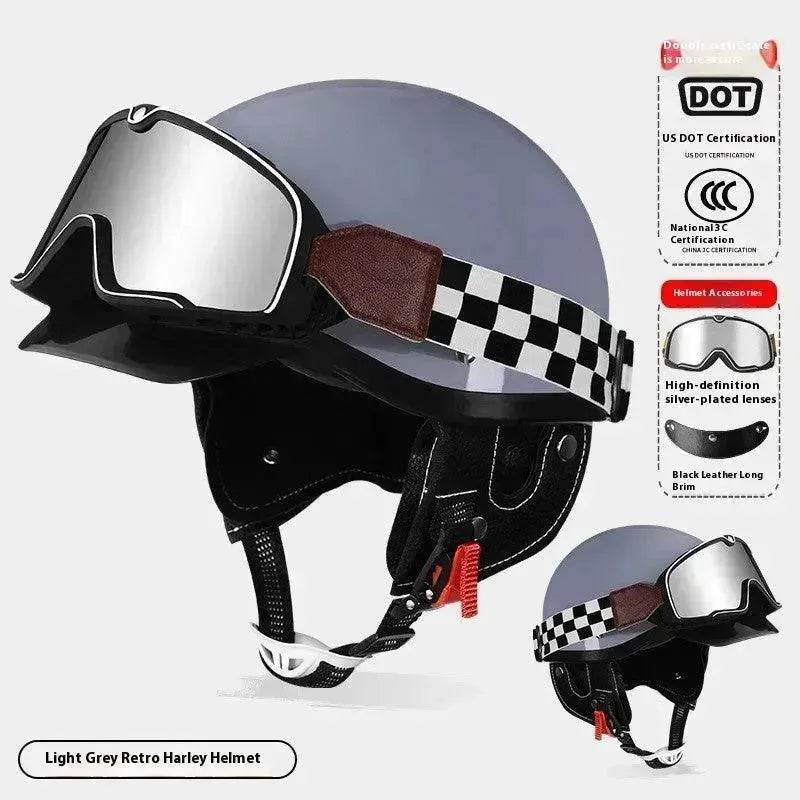 3C Certified Electric Sports Motorcycle Bike Retro Helmet Men And Women 