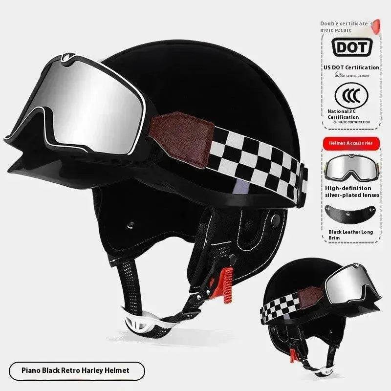 3C Certified Electric Sports Motorcycle Bike Retro Helmet Men And Women 