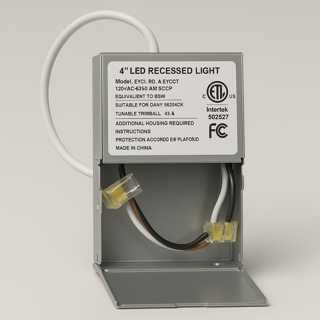 6" Slim LED Pot Light – 5CCT Selectable | IC Rated + Junction Box 