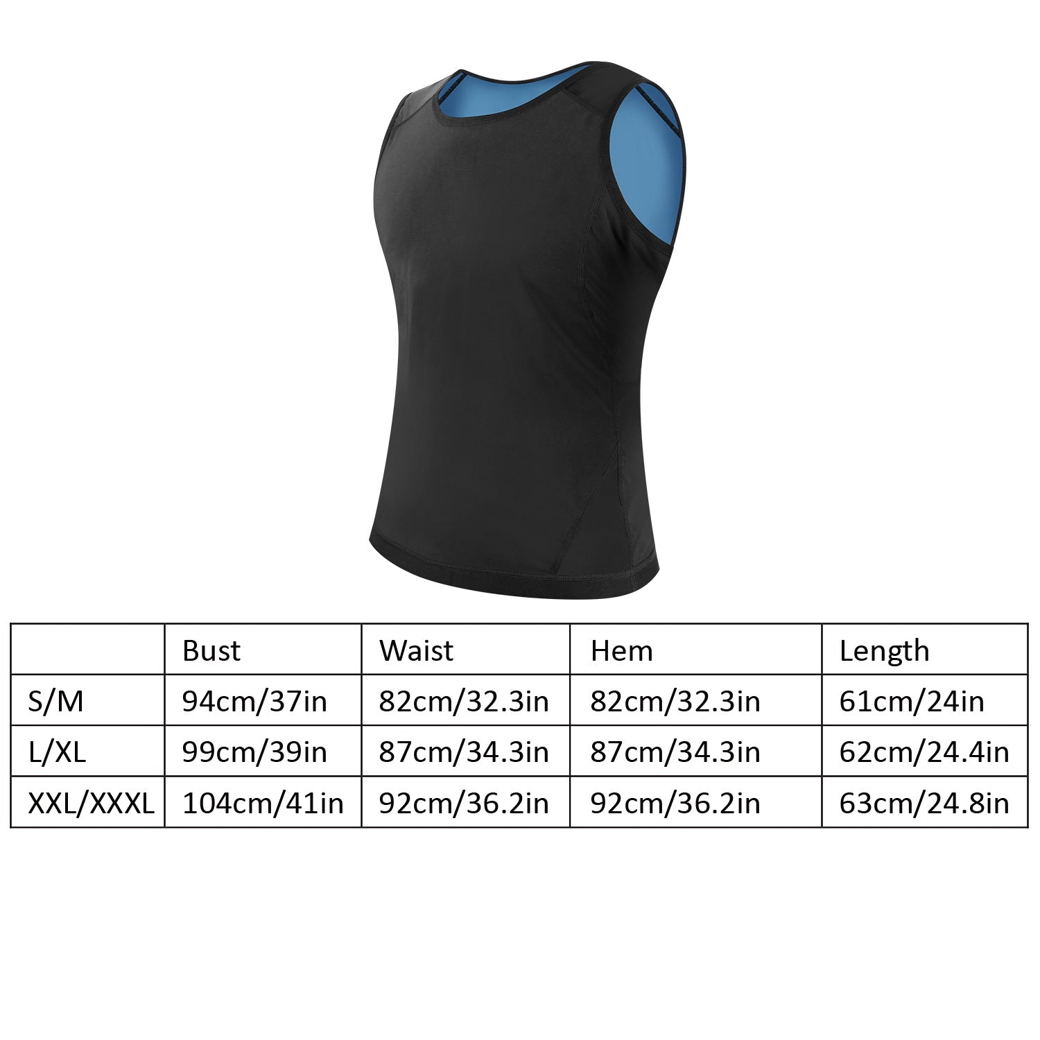 Men Sweat Vest Waist Trainer Shaper Heat Trapping Pullover Sweat Gym Vest Slimmer Sauna Suits Sweat Body Shaper Vest