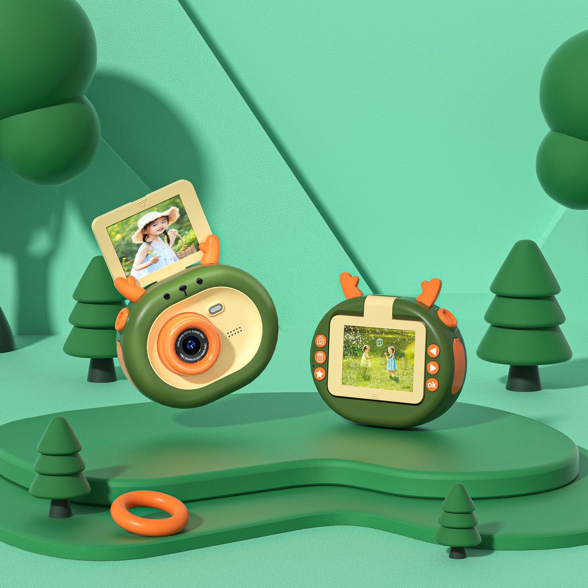 180-degree Flip-screen Children's HD Digital Camera 