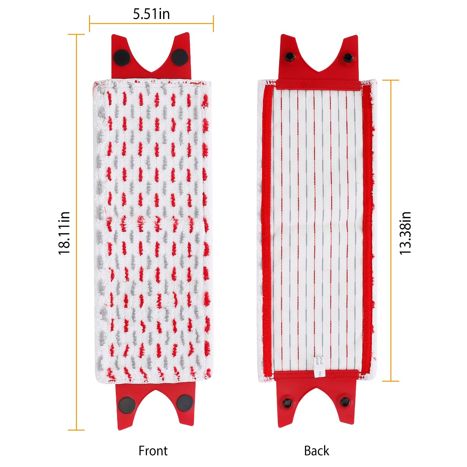 2Pcs Fiber Floor Mop Pads Fit for Vileda Ultra Max Mop Washable Mop Replacement Heads for Wet Dry Floor Cleaning