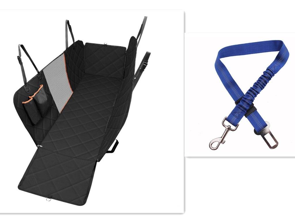 Dog Car Seat Cover View Mesh Pet Carrier Hammock Safety Protector Car Rear Back Seat Mat With Zipper And Pocket For Travel 