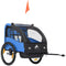Aosom 2 Seat Bike Trailer for Kids, Baby Stroller with Storage Bag, 5 Point Harness, Bicycle Trailer with 20