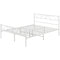 Metal Queen Platform Bed Frame with Headboard, Steel Slat Support, Underbed Storage, No Box Spring Needed, Easy Assembly