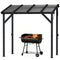 Hardtop Grill Gazebo, Lean-to BBQ Shelter with Polycarbonate Roof for Outdoor, Patio, Lawn