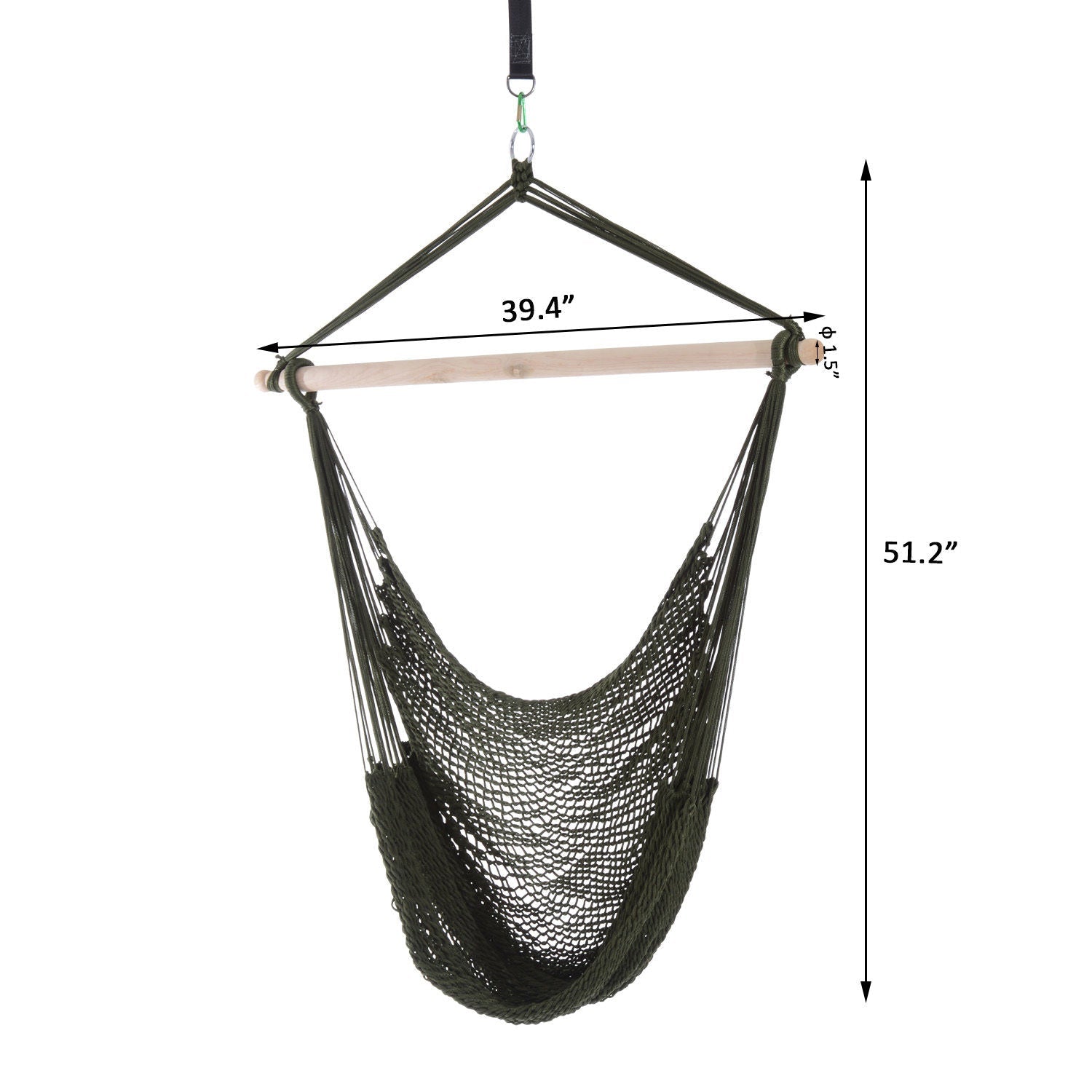 Outsunny Nylon Woven Hammock Chair Air Sky Hanging Swing Portable Outdoor Indoor Relaxation 