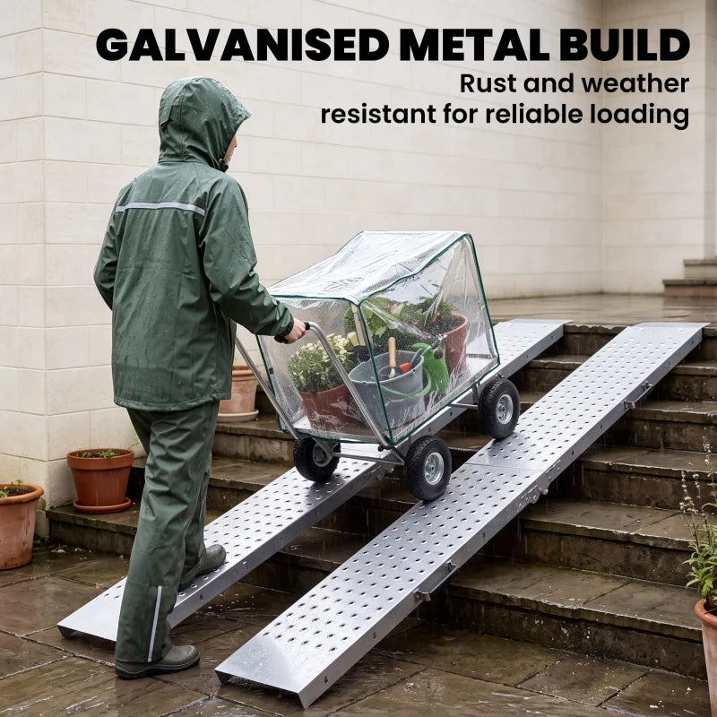Folding Loading Ramps for Motorcycles, ATVs & Lawn Equipment – 2 Pack, 880 lb Capacity