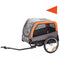 Dog Bike Trailer, Pet Cart Wagon Cart Carrier Attachment for Travel with 2 Doors, Large Wheels, Safety Flag
