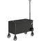 Outsunny 80-Qt Outdoor Patio Cooler Cart, Rolling Ice Chest with Adjustable Handle, Wheels, Bottle Opener, Drainage, Outdoor Beverage Cooler Bar Cart for Party BBQ Camping, Black