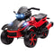 Qaba 12V Kids ATV with Suspension Wheels, Soft Start, LED Lights, Music, Red