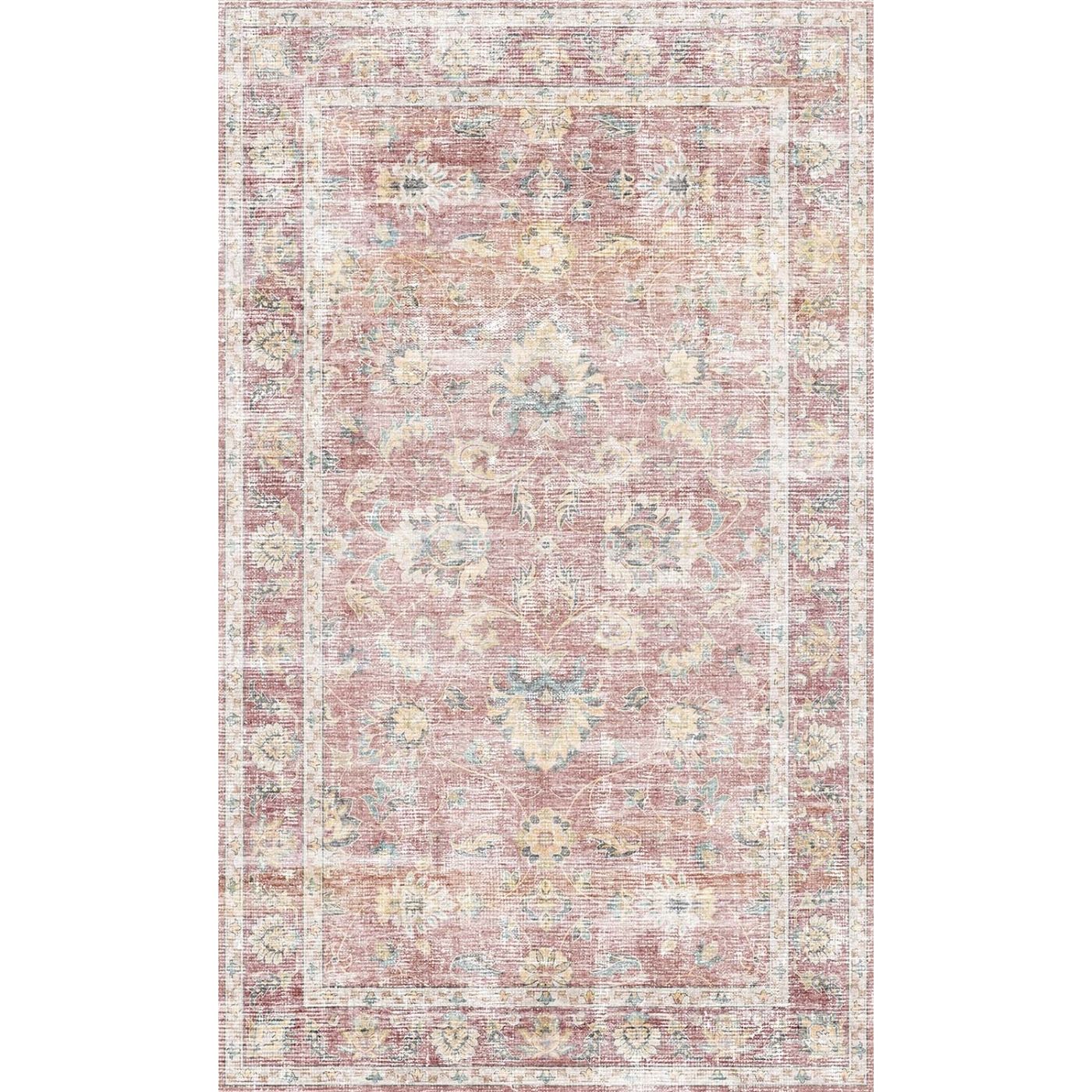 Elyse Pink Yellow Rug 
