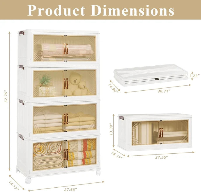 AECOJOY Super Large Foldable Storage Box with Lid