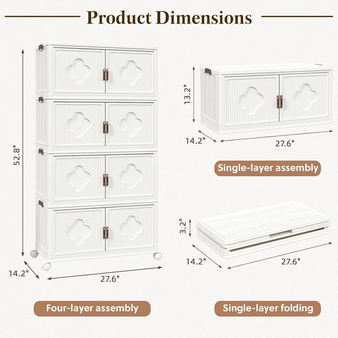 AECOJOY Super Large Foldable Storage Box with Lid