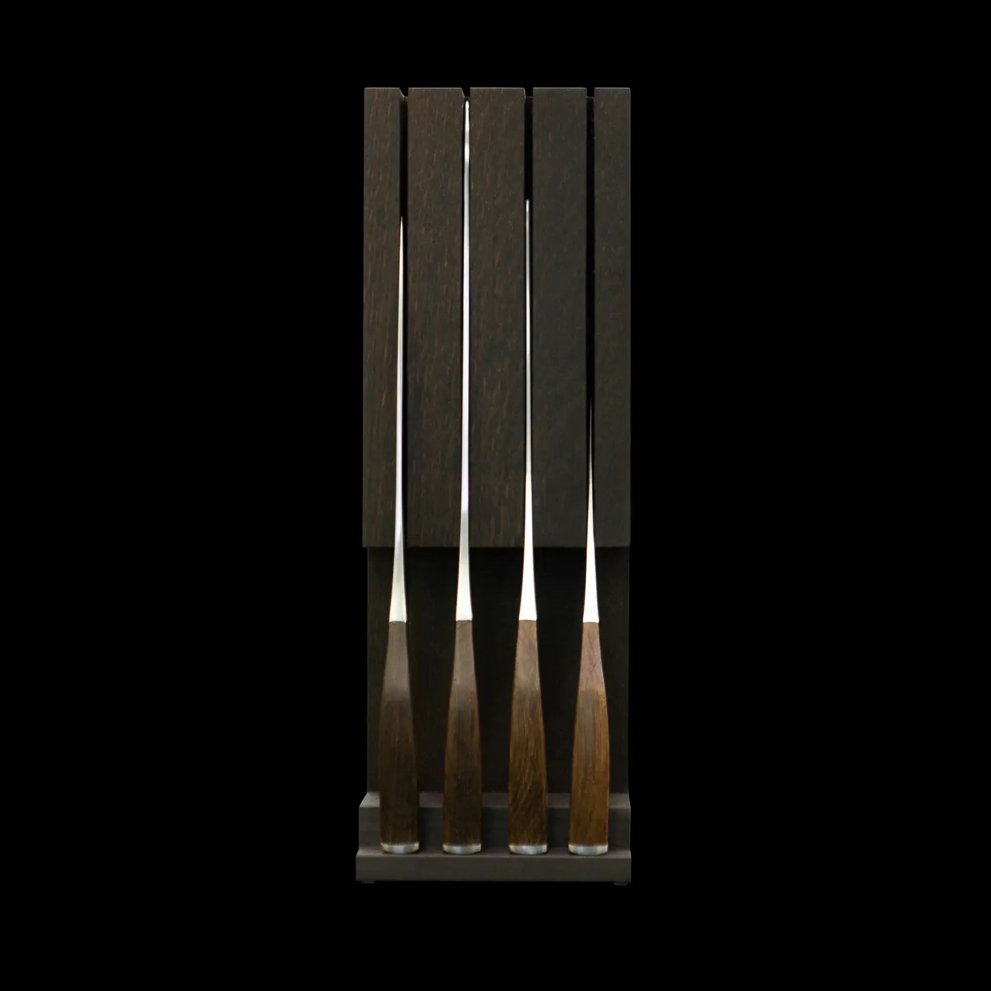 SYNCHROS | 4 piece bundle with Oak-wood Knife holder 