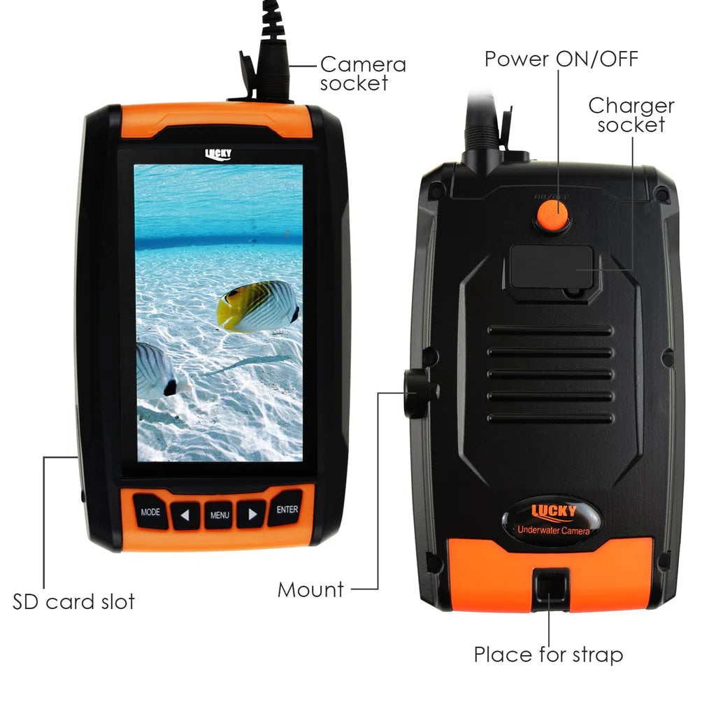 FF-180PR Underwater Fishing Camera Fish Locator, 4.3" HD LCD Monitor, 120° Wide-Angle Camera, 20M Cable, Video Recording