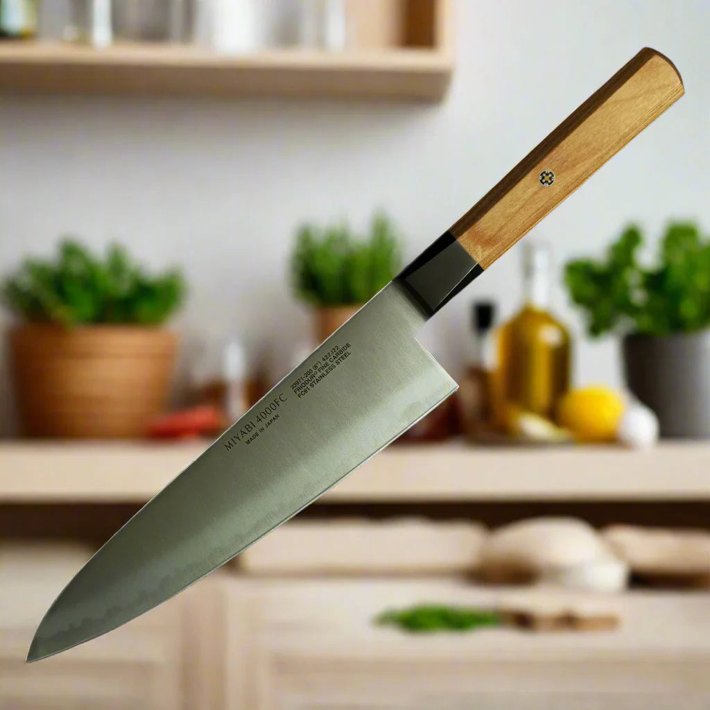 MIYABI 4000 FCV2 KOYA 8-Inch Gyutoh Knife – Beige Handle 