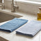 Kitchen Towels, Set of 2, 100% Cotton Woven Terry, Textured and Check, 16 x 24 in (41 x 61 cm)