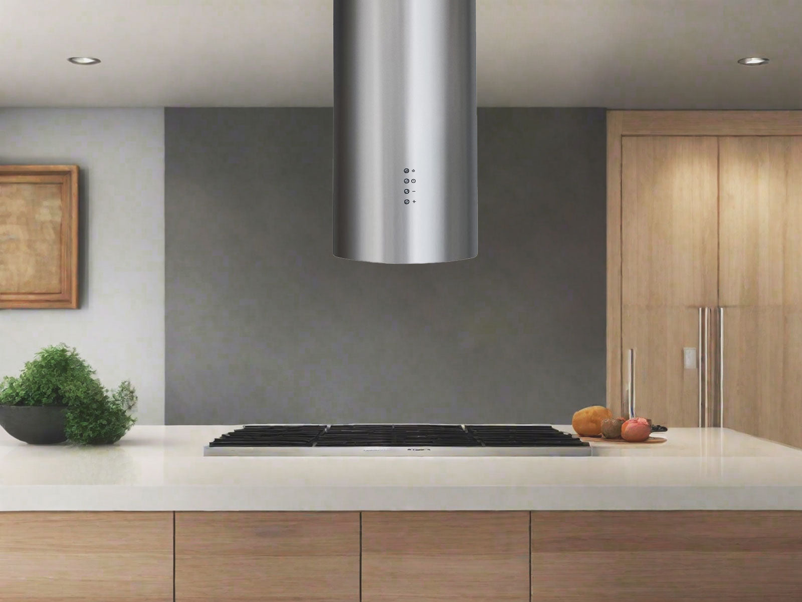 Modern Cylinder Round Island Range Hood - VICTORY SV400J 
