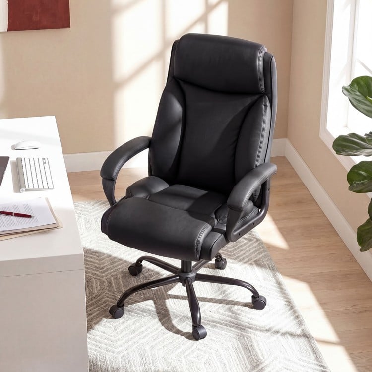 400LBS Big and Tall Chair High Back Executive Chair Ergonomic Leather Computer Chair