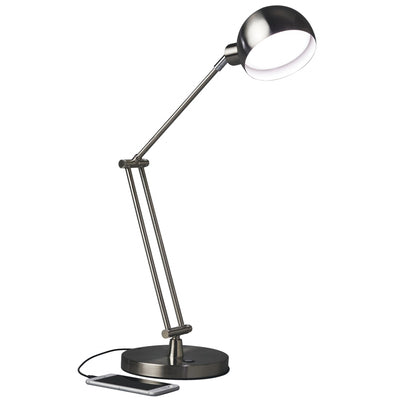 Brushed Nickel LED Adjustable Desk Lamp 