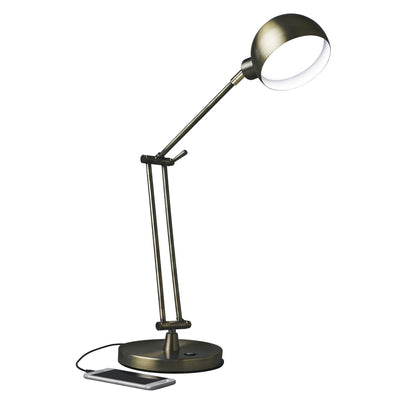 Antiqued Bronze LED Adjustable Desk Lamp 
