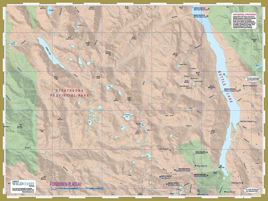 403 Central Strathcona Provincial Park Topographic Trail Map 