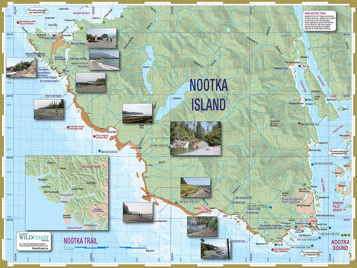 406 Nootka Trail Topographic Hiking Map 