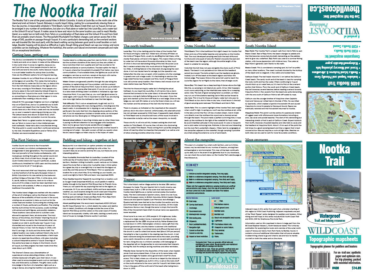 406 Nootka Trail Topographic Hiking Map 
