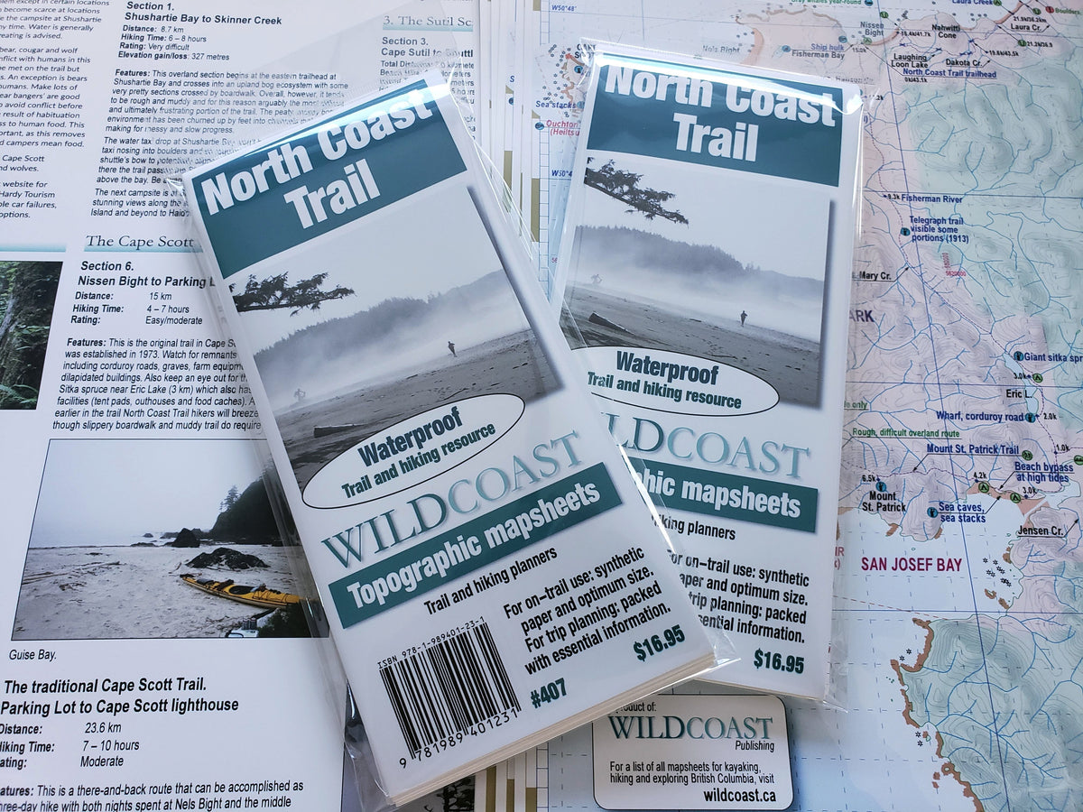 407 - North Coast Trail Topographic Trail Map 